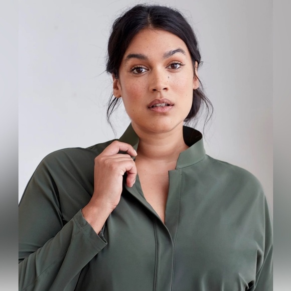 ADAY Something Borrowed Shirt Moss - Long Sleeve Button Up - Large - Picture 12 of 12